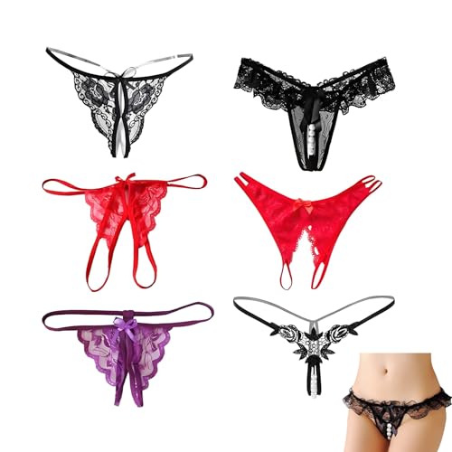 ✔ Design Elegante e Sensuale Il design a basso girovita con pizzo e motivi unici come rose, collane, farfalle e perle aggiunge un tocco di femminilità e sofisticatezza. Ogni paio è pensato per enfatizzare la sensualità senza rinunciare al comfort.