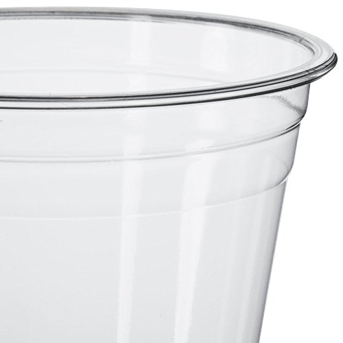 12 oz Disposable Clear Plastic Cups, Iced Coffee, Party Supplies, Cold Drinks | 50-Pack
