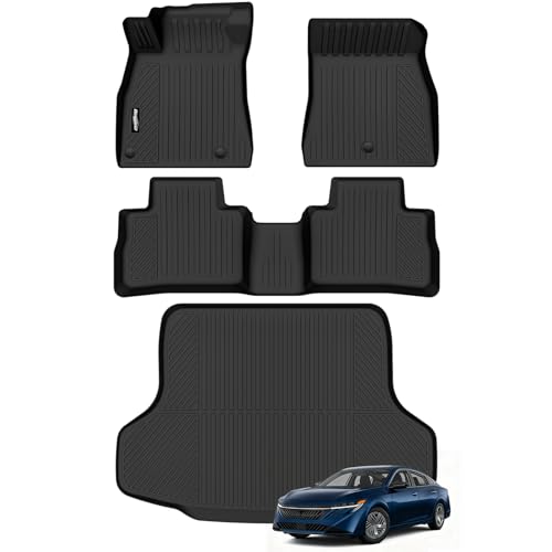 Bingoliner Floor Mats for Nissan Sentra 2026 Trunk Mat All Weather TPE Protector for Nissan Sentra Accessories