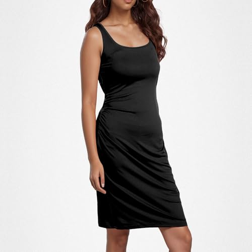 Robe mi-longue plissée pour femmes coupe slim style mode - 5