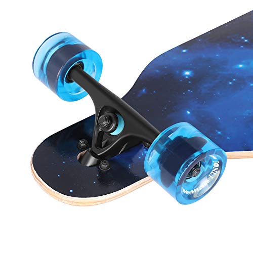 Image of Junli 41 Inch Freeride Longboard Skateboard - Skateboard Cruiser for Cruising, Carving and Downhill(Sea Blue)