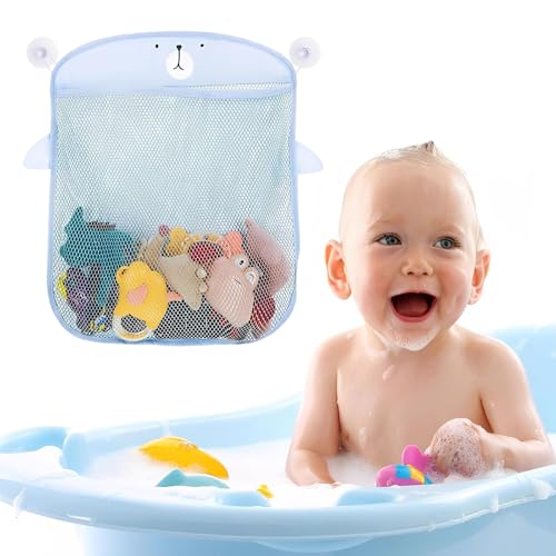 Organizador de Juguete de Baño,Almacenamiento de Juguete de Cuarto de Baño,Bolsa Juguetes Bañera Bolsa de Almacenamiento Soporte con Ventosa,Bolsa organizadora para Juegos de baño para niño