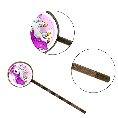 Épingles à cheveux roses licorne pour fixer une coiffure délicate sans glisser - 3