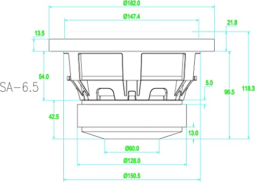 Sundown Audio Sa-6.5 Sw D2 6.5" 200W Dual 2-Ohm Sa Series Subwoofer #TOP7