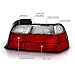 AmeriLite for 1992-1998 BMW 3 Series E36 2 Door Clear Red OE Tail Lights Assembly Set - Passenger and Driver Side