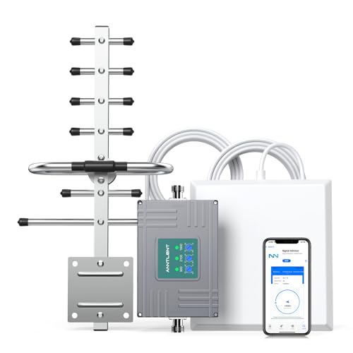ANNTLENT Amplificador de Cobertura Móvil 4G LTE 3G gsm Amplificador de Señal para Hogar en Banda 8/3/1 (900/1800/2100MHz) Repetidor de Señal de Antena Compatible con Todos los Operadores Españoles