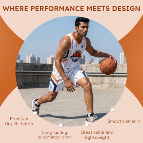 Image of AKIBA Sublimation Print Basketball Jersey /Shirt with Shorts for Unisex (