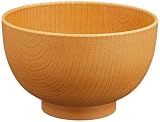 ミタニ 山中漆器 汁椀 ブラウン 12cm 山中塗 ナチュラル レンジ 欅杢目 大汁椀 M17359-8