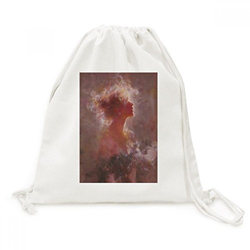Peinture à l'huile sur toile sac à dos cordon voyage léger