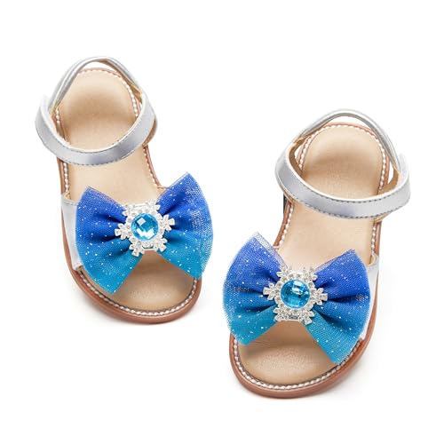 Image of Felix & Flora Toddler Girl Sandals - Little Girl Easter Dress Shoes Lightweight Open Toe Beach Holiday Flats
