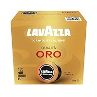 Lavazza, A Modo Mio Qualità Oro, 16 Coffee Pods, Ideal for an Espresso with Floral and Fruity Notes, 100% Arabica, Intensity 8/13, Medium Roast, 1 Pack of 16 Coffee Pods