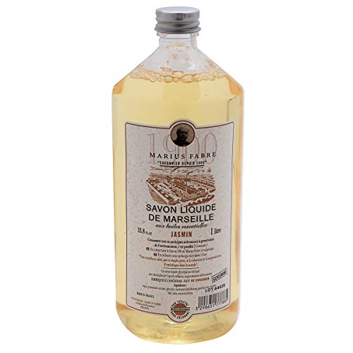 Marius Fabre 1900 Marseilles Liquid Soap Jasmine 33.81 Ounces Refill