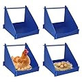 Ayuanb 4 Pack Nesting Boxes for Chickens, Chicken Nesting Box for Laying Eggs, Durable Chicken Laying Nest Box for Hens, Ducks and Poultry, Blue