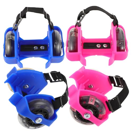 Chaussures à roulettes Toyvian lumineuses en PVC ajustables pour enfant