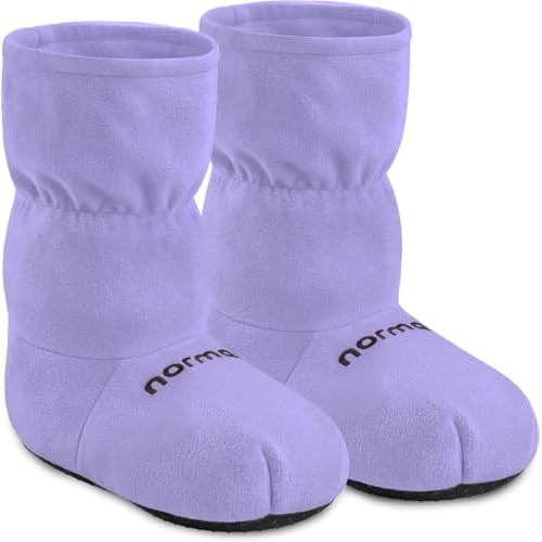 normani® Körnerpantoffeln - Hausschuhe für die Mikrowelle - Hausstiefel mit Leinsamenfüllung - extra hoher Schaft Farbe Lila Größe M=36/40