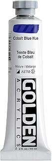 GOLDEN Heavy Body Acrylics, Cobalt Blue Hue, 2 fl. oz. Tube, Professional Acrylic Paint, Semi-Opaque