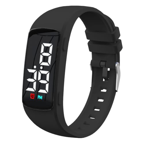 8 alarmes, silencieuses, vibrantes, alarme, montre de rappel médical, avec minuterie et 8 alarmes quotidiennes, Noir , Minimaliste