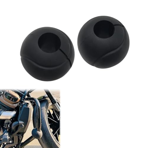 Motorcycle 25-32mm Engine Guard Protector Rubber Ball Anti Fall Bumper Spherical Crash Protector Bumper Universal Black for I-ndian H-Arley H-onda K-awasaki S-uzuki Engine Bars Accessories