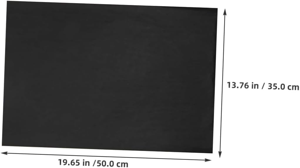 INOOMP 100 Sheets Black Tissue Paper for Packaging and Craft Wrapping, 35x50cm Bulk Pack for DIY Floral Wraps, Wedding Birthday and Party Decoration