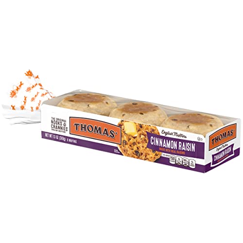 Thomas’ Cinnamon Raisin English Muffins, 6 Count, 13 Oz Package Of English Muffins #TOP5