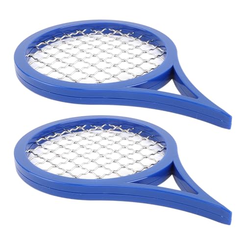 SIXRUN Peigne de Raquette de Tennis, Outil de Coiffure en Plastique, Brosse à Friser Portable pour Hommes et Femmes avec Cheveux Bouclés ou Afro, Taille Compacte pour une Utilisation en Voyage (BLUE)