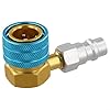 Bulevisiter For R1234YF to R134A Low Side Quick Coupler Adapter for Car Air Conditioning Systems, Aluminium Alloy Fitting for Automotive AC Maintenance and #1
