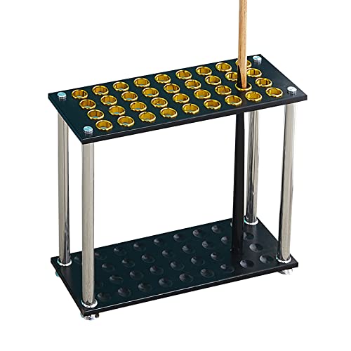 TBLOTYD Pool Cue Racks,floor-standing Pool Cue Rack Holds Up To 36 Cues, Save Space Perfect For Home Clubhouse School Pool Room-Black||60x22x55cm,