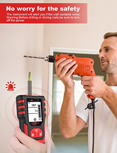 Qluue Stud Finder Wall Scanner, 5 In 1 Electronic Stud Detector With Center Finding & Sound Warning, Beam Finder Wall Detector Stud Sensor For Wood/Beam/Joist/Pipe/Ac Wire/Metal (9V Battery) #TOP4