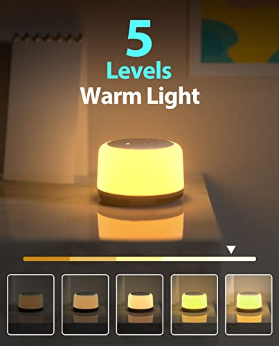 Anescra White Noise Machine for Baby Adults Kids Sound Machine Battery and Plug in, 24 Soothing Sounds Machine with Night Light, Portable Sleep Noise Maker Machine for Home, Office, Travel