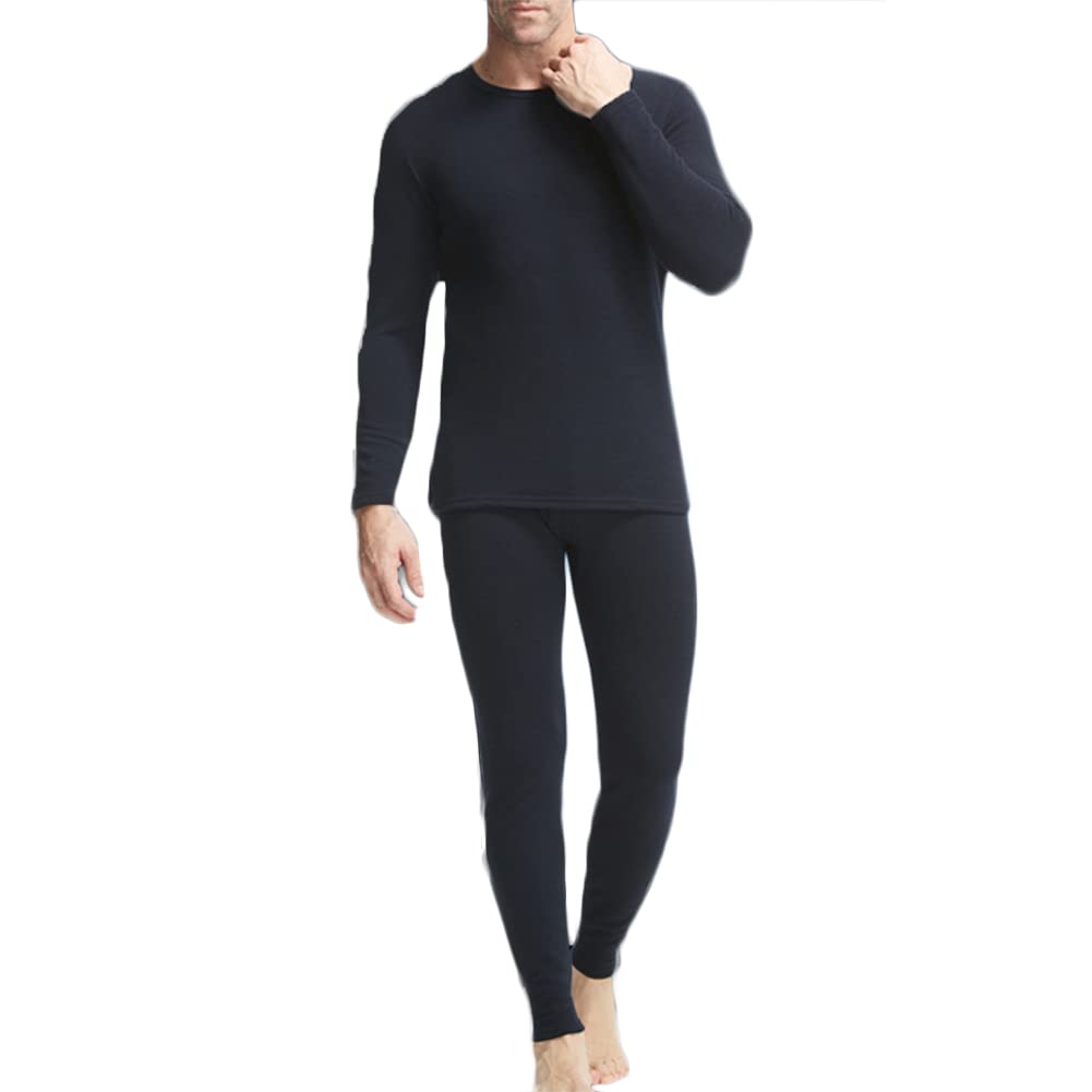 Men's Thermal Underwear Set Ultralight Top and Bottom Fly with Inner Fleece Warm Ski Winter Set