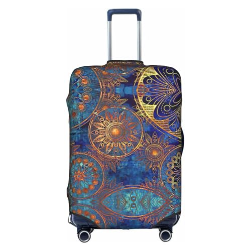 Housse de bagage élastique Mandala XL blanche pour valise