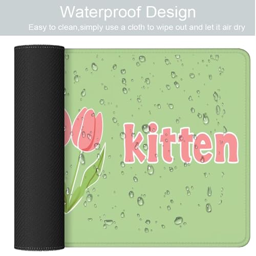 Tapis de souris mignon vert pour la décoration de bureau et le PC