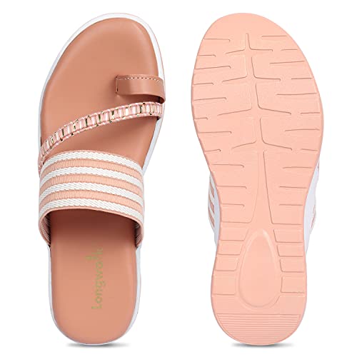 Image of Longwalk Women's Sandal Striped Design Stylish Wedges