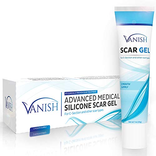Vanish Silicone Scar Gel Medical-Grade Silicone Cream for Face, Body, Stretch Marks, C-Sections
