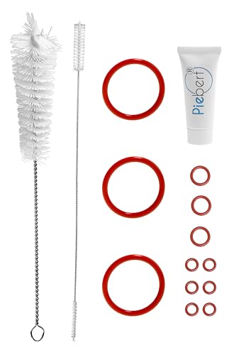 Piebert Care 200602 - Set de cuidado para Cecotec Cremmaet Compactccino – 3 juegos de juntas, grasa especial y cepillos de limpieza para grupo de infusión y sistema de leche