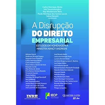Capa do livro A Disrupção do Direito Empresarial. Estudos em Homenagem à Ministra Nancy Andrighi