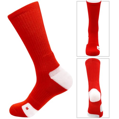Basketball Socks Cushioned Athletic Crew Socks Thick Compression Sports Socks for Men & Women3