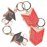 WATIIFUFU 2 Pares de Pendientes de Graduación de Metal Diseño de Birrete, Ajuste Seguro y Fácil de Llevar para Fiesta de Graduación y Mujer