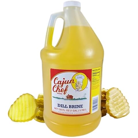 Cajun Chef Dill Brine - Pickle Juice 1 Gallon - Perfect for Brining, Relieves Muscle Cramps, Bloody Mary's, Hydration, Recovery and More (1 Gallon (Pack of 1)) Cover
