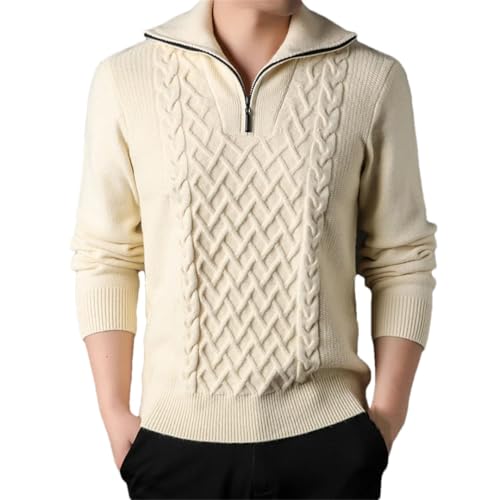 Man Cardigan Thick Slim Fit Jumpers Knitwear Autumn Korean Style Sweater