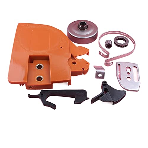 Roulement de tambour d'embrayage Chaîne de frein d'embrayage couvre-pignon de timbre de timbre de tambour compatible avec HUSQVA-ARN 136 137 141 142 BAND CATCHER PLAQUE CHAINSAW Remplacer la pièce de