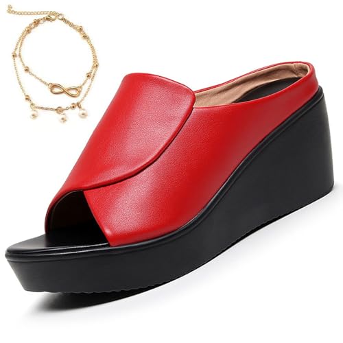 Eliza Orthopedic Slip-On Wedge Sandals, 2025 New Blairandbrooks Comfortable Dressy Platform Heel Arch Support Sandals