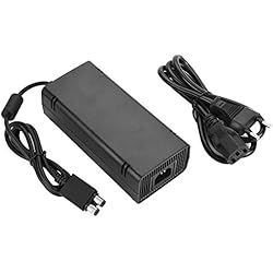 Cargador De Xbox 360 Slim Cable de Cable Adaptador de alimentación de Cargador de ladrillo de alimentación Universal para Xbox 360 Slim, luz indicadora LED(EU 110-240V)