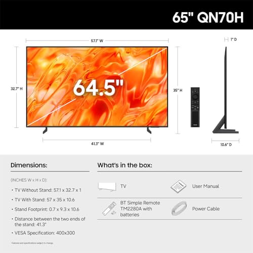 Image of Samsung QN65QN70H 65 inch Class QN70H Series 4K UHD Neo QLED Mini LED Smart TV