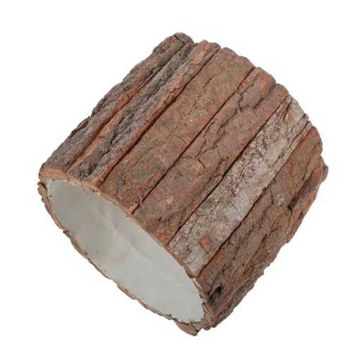 UKCOCO Macetero Rústico de Madera Natural para Plantas Artificiales y Suculentas Cubo Decorativo Estilo Vintage para Interiores y Exteriores Maceta Versátil para Arreglos Interior