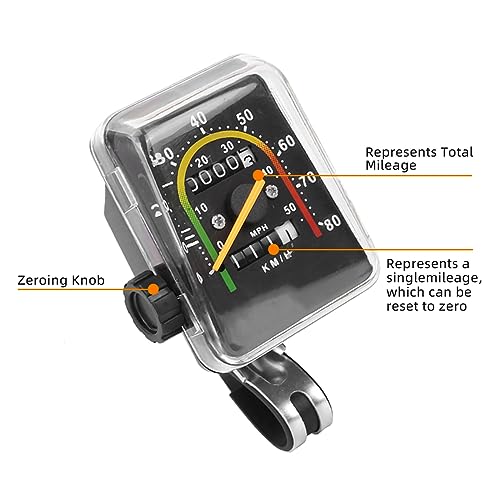 Bike Speedometer, Waterproof Bicycle Odometer MPH, Cycling Speedometer Bicycle Computer Mountain Bike Code Table Waterproof Mechanical Odometer for All Bicycles miniatura 3