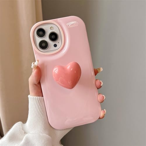 Coque antichoc rose iPhone XR avec support cœur anti-chute