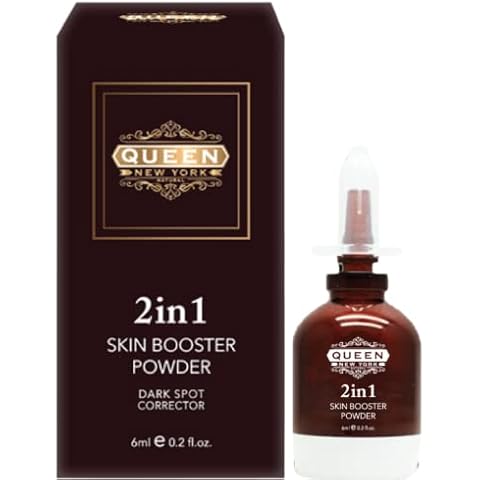 Queen 2in1 Skin Booster Powder(6ml/0.2fl.oz)-Naturally Radiant Skin, Soft and Smooth. Revealing Strong and Healthy Skin Cover