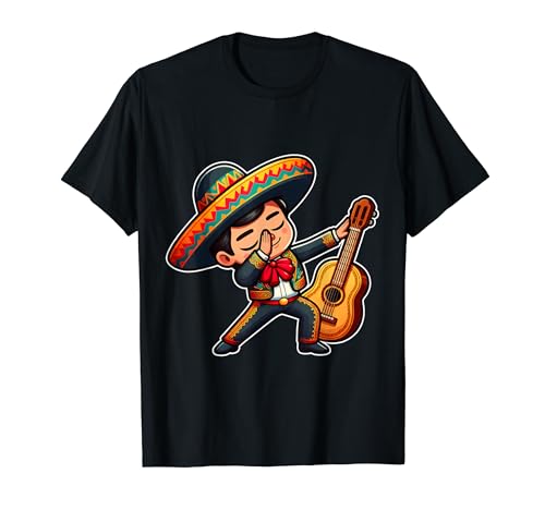 Dabbing Messicano Mariachi Boy Cinco De Mayo Costume ragazzi bambini Maglietta