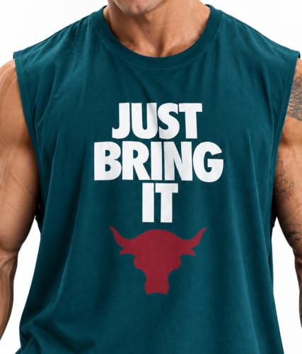 Image of SHODOX Men's 100% Cotton Tank Top | Round Neck Sleeveless Gym Vest | Loose Fit Casual Sportswear T-Shirt | Breathable & Lightweight Fitness Wear for Workout & Active Wear